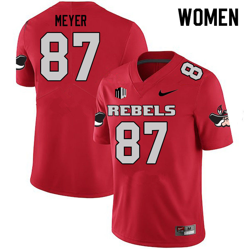 Women #87 Adam Meyer UNLV Rebels College Football Jerseys Sale-Scarlet - Click Image to Close